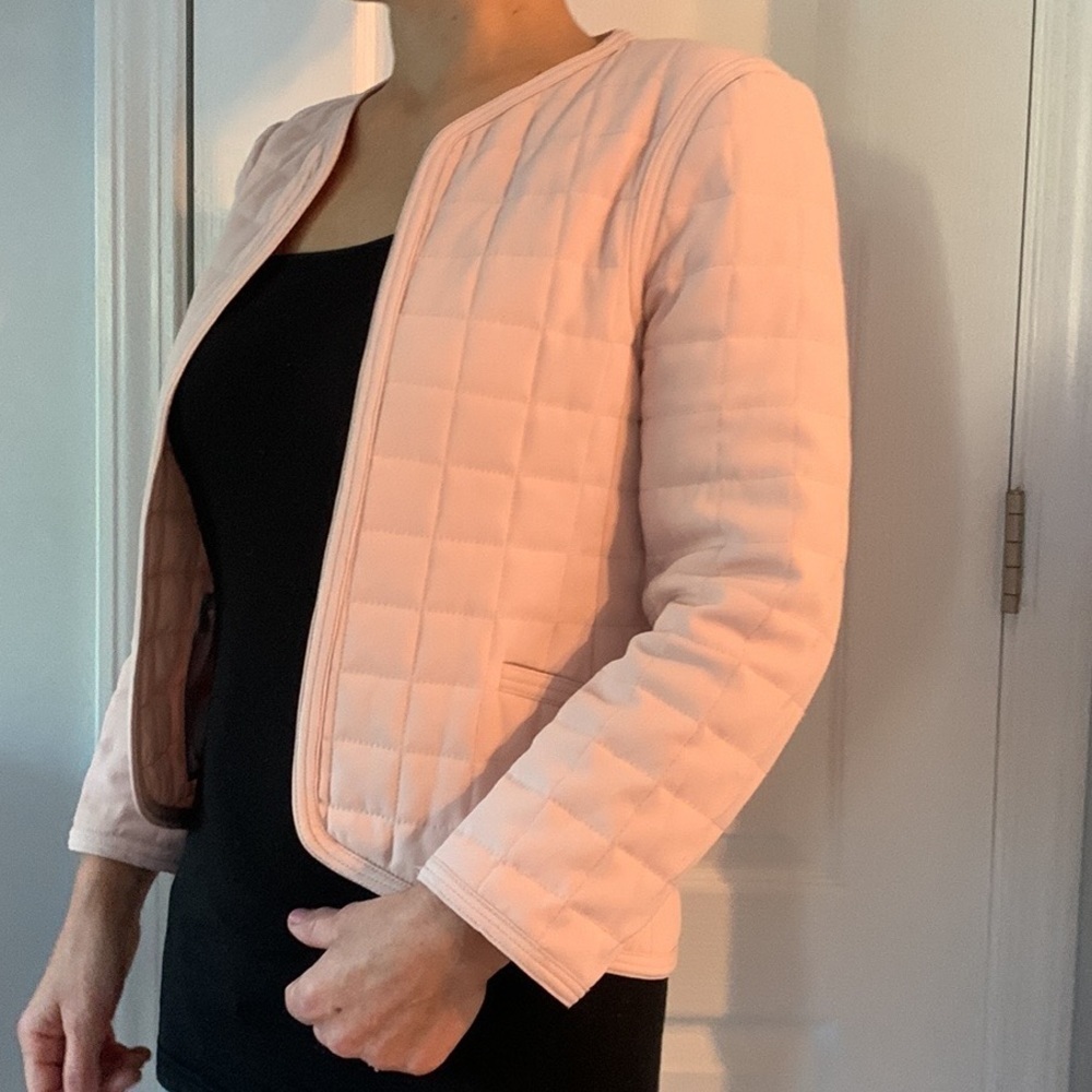 Wilfred Quilted open Jacket blazer, light Pink, Size S pocket's slightly cropped